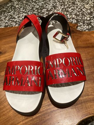 Sandalias Emporio Armani rojas