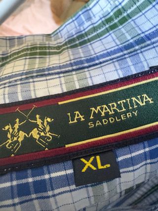 Camisa La Martina XL - Cuadros Azul-Verde