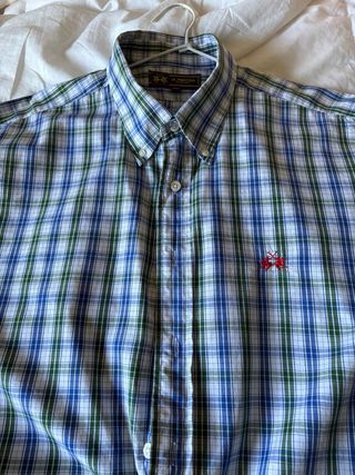 Camisa La Martina XL - Cuadros Azul-Verde