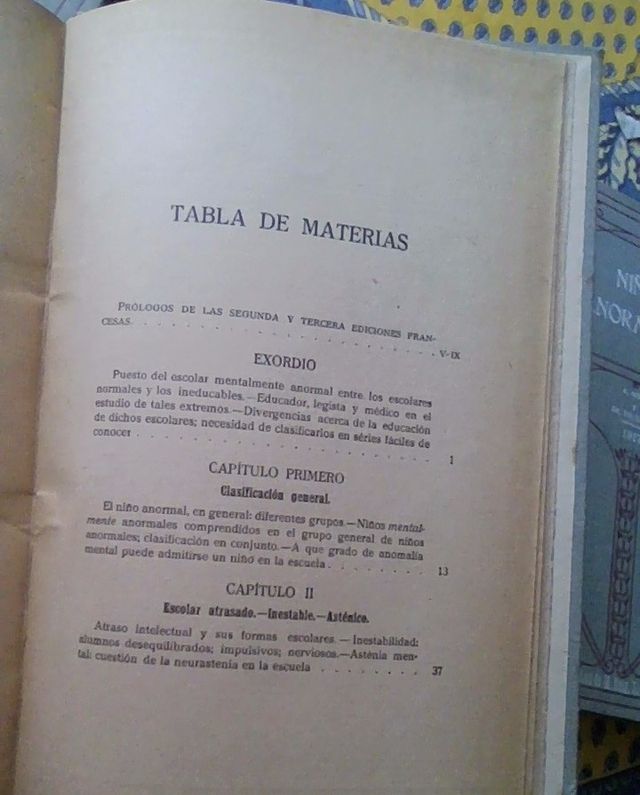 Pack Educacíon de Anormales años 1916 y 1917