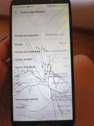 Huawei Mate 10 Lite Blue - Schermo rotto 