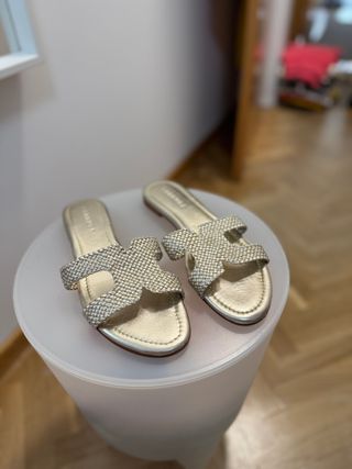 Sandalias Farrutx doradas
