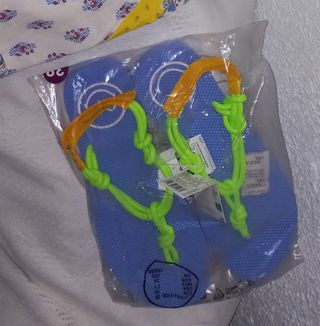 Sandalias azules y verdes - Talla 38