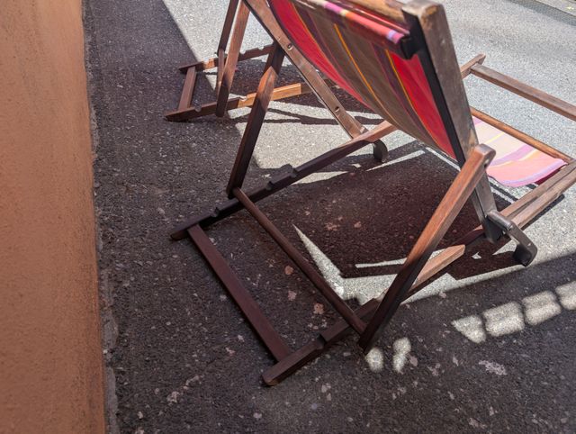 2 Hamacas de jardín Lartigue 1910 - Madera y tela