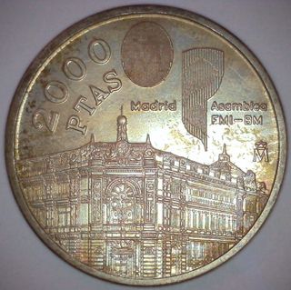 2000 Pesetas España 1994 Plata