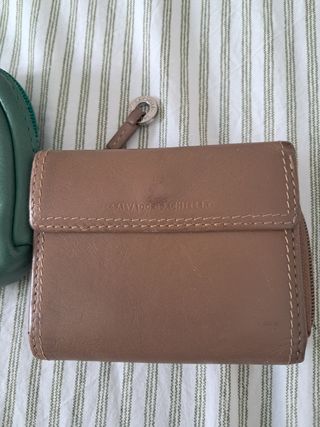 Monederos piel - Marrón y Verde