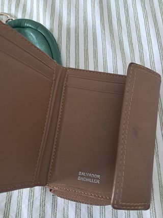 Monederos piel - Marrón y Verde