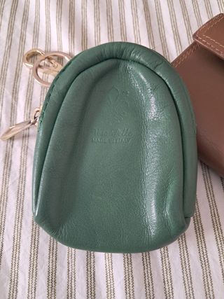 Monederos piel - Marrón y Verde