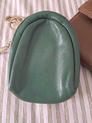 Monederos piel - Marrón y Verde