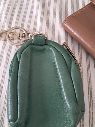 Monederos piel - Marrón y Verde