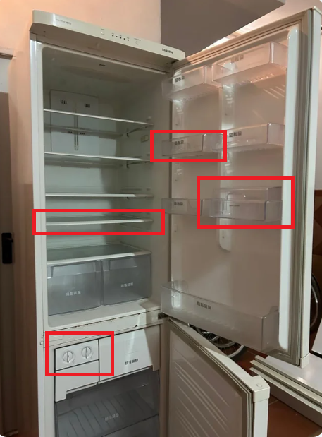 Accesorios nevera: bandejas, hielera y cajoncitos