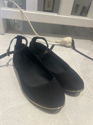 Bailarinas negras con pulsera -talla 37