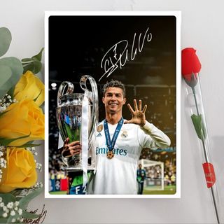 Quadro Cristiano Ronaldo Autografato cr7