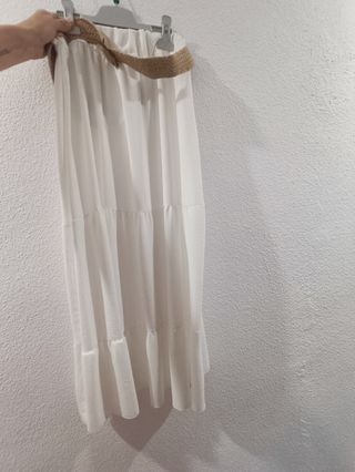 Falda blanca larga - Talla S