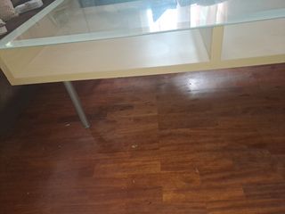 Mesa centro cristal - madera
