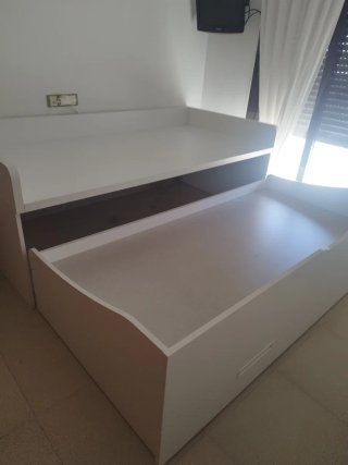 Cama nido blanca con cajones