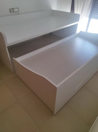 Cama nido blanca con cajones
