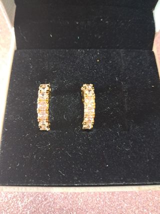 Aros dorados circonitas