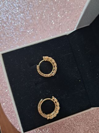 Aros dorados circonitas