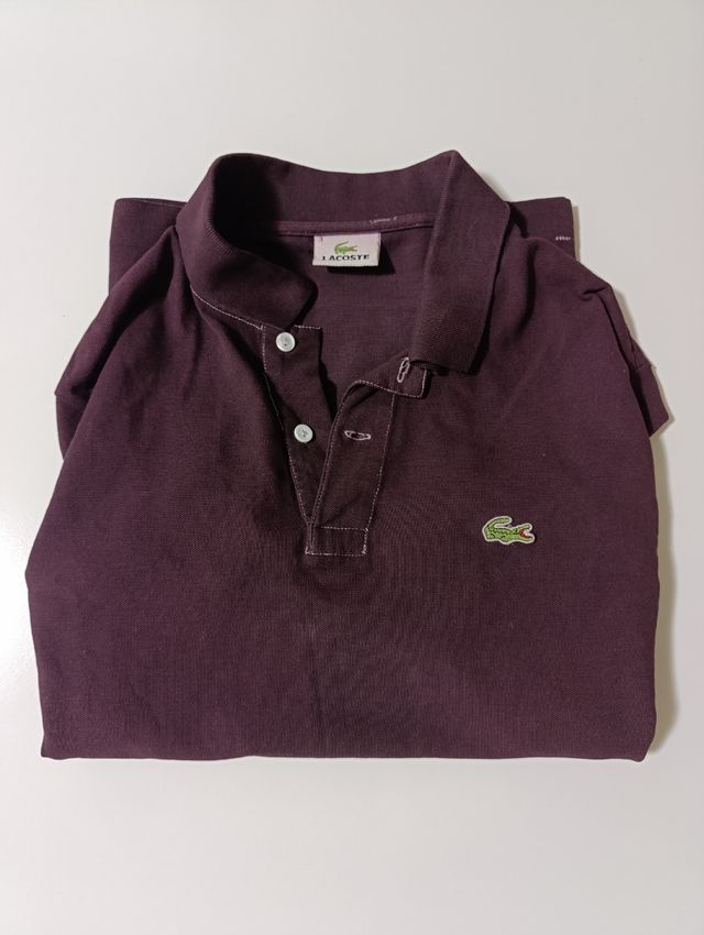 Polo Lacoste Borgogna Vintage