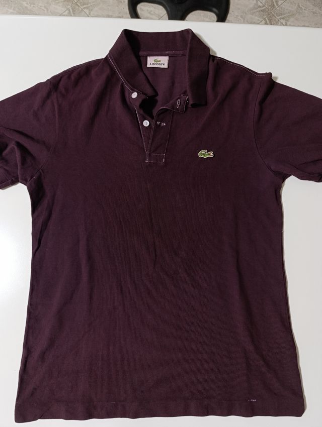 Polo Lacoste Borgogna Vintage