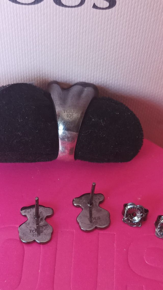 Conjunto Tous oso | anillo y pendientes
