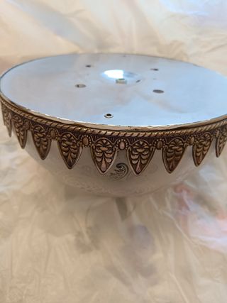 Lampara vintage metal y cristal