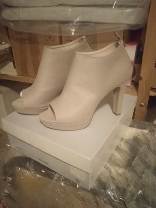 Scarpe tacco beige 39