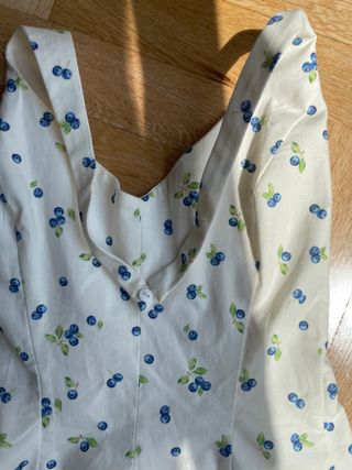 Top Zara blanco - Halter - Mirtilos