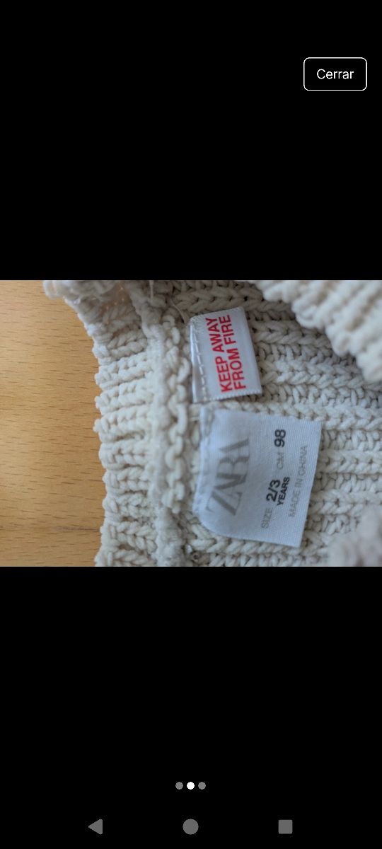 Conjunto Zara niña - Talla 98