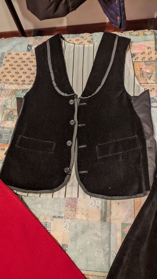 Traje de piñorro niño aprox. 10 años - terciopelo 