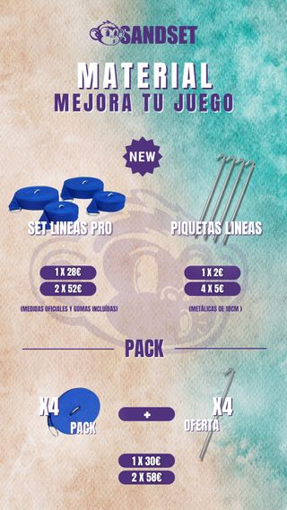 Pasadores Altura red Voley Playa