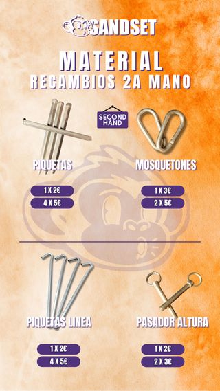 Material / Recambios para red voley playa 2a mano