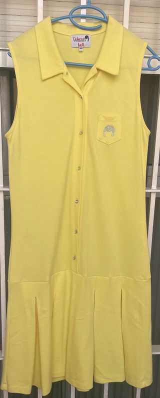 Vestido midi amarillo dolores promesa