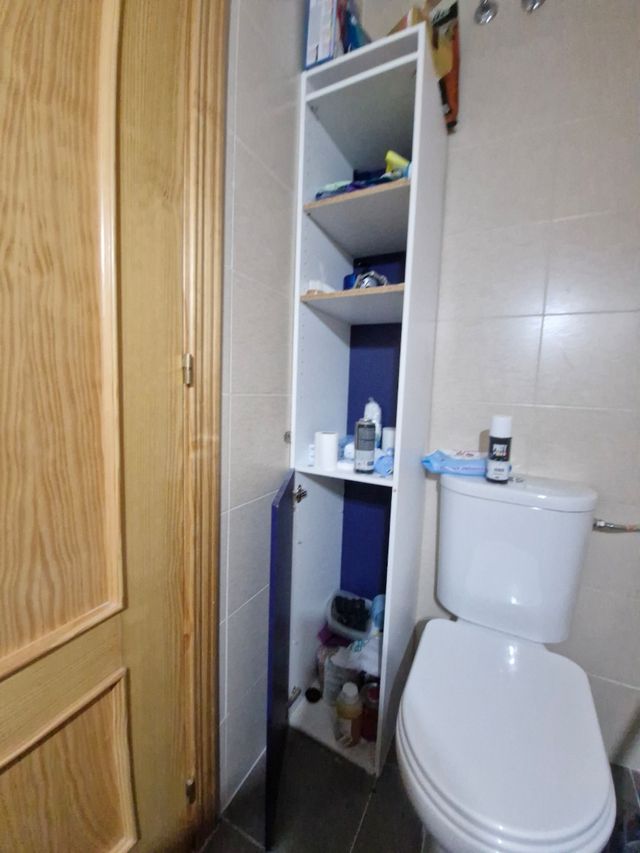 Armario baño blanco y azul