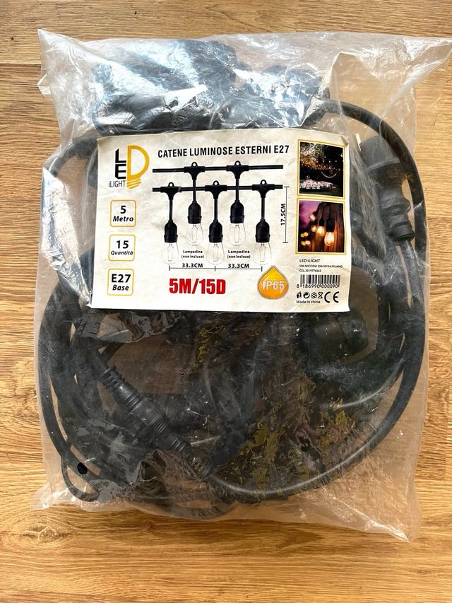 Catena luminosa esterna LED ILIGHT 5m 15 luci