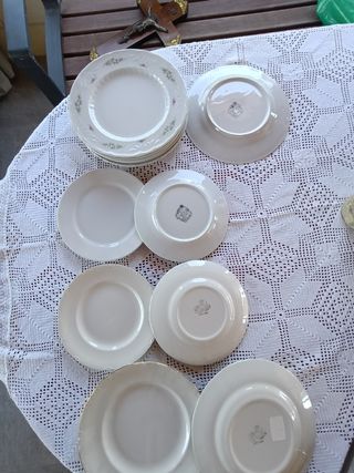 12 Platos Santa Clara Porcelana