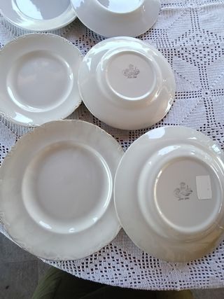 12 Platos Santa Clara Porcelana