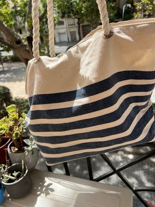 Bolso playa rayas marineras