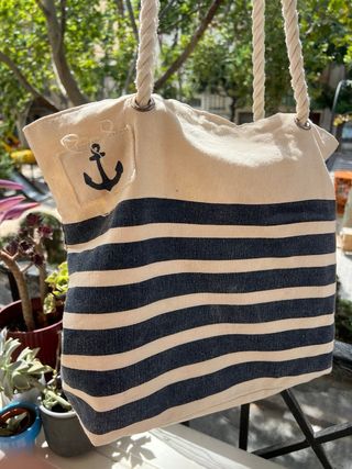 Bolso playa rayas marineras