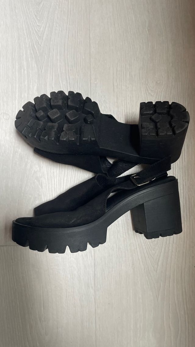 Sandalias plataforma negras - Talla 40