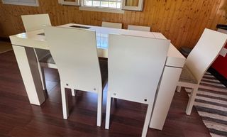 Mesa comedor blanca + 6 sillas