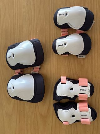 Oxelo:patines con protectores rodillas, manos y co