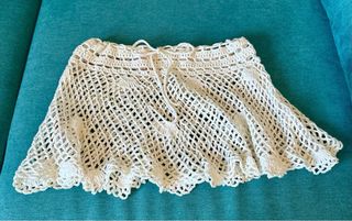 Mini falda crochet de algodón 