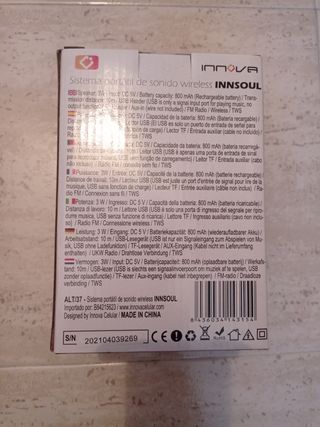 Altavoz inalámbrico INNSOUL