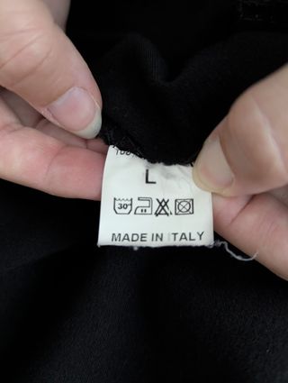 Gonna nera corta L - pieghe