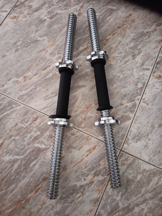 Mancuernas fitness compatibles con discos domyos