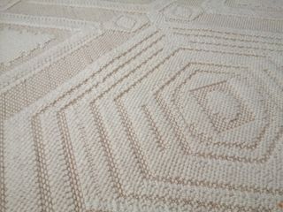 Alfombra lana - Beige y blanco