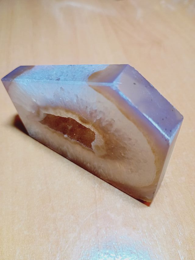 Agata azul con geoda