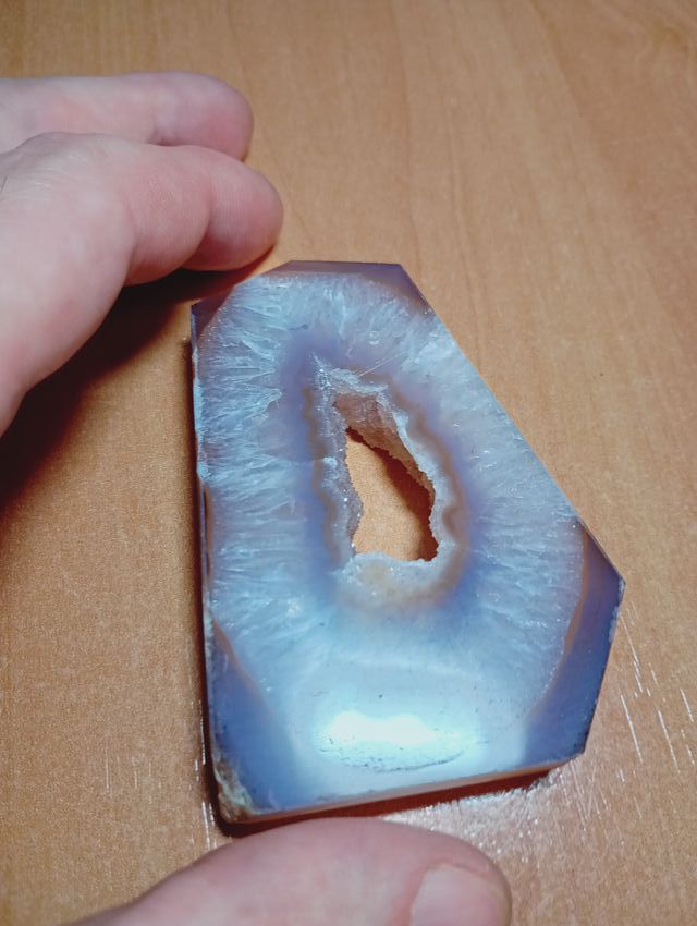 Agata azul con geoda